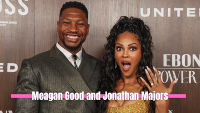 Meagan Good and Jonathan Majors